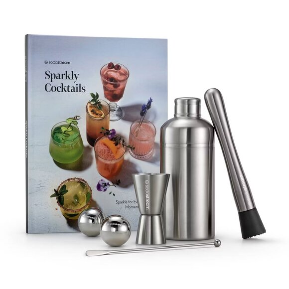 SodaStream Mixology Kit: 18/10 Stainless Steel Barware 6-Piece Bartending Set - Picture 1 of 3